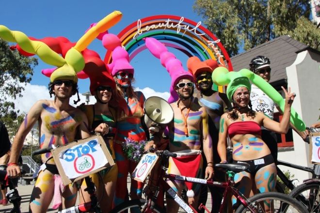2017 World Naked Bike Ride and Cycle Race in Cape Town